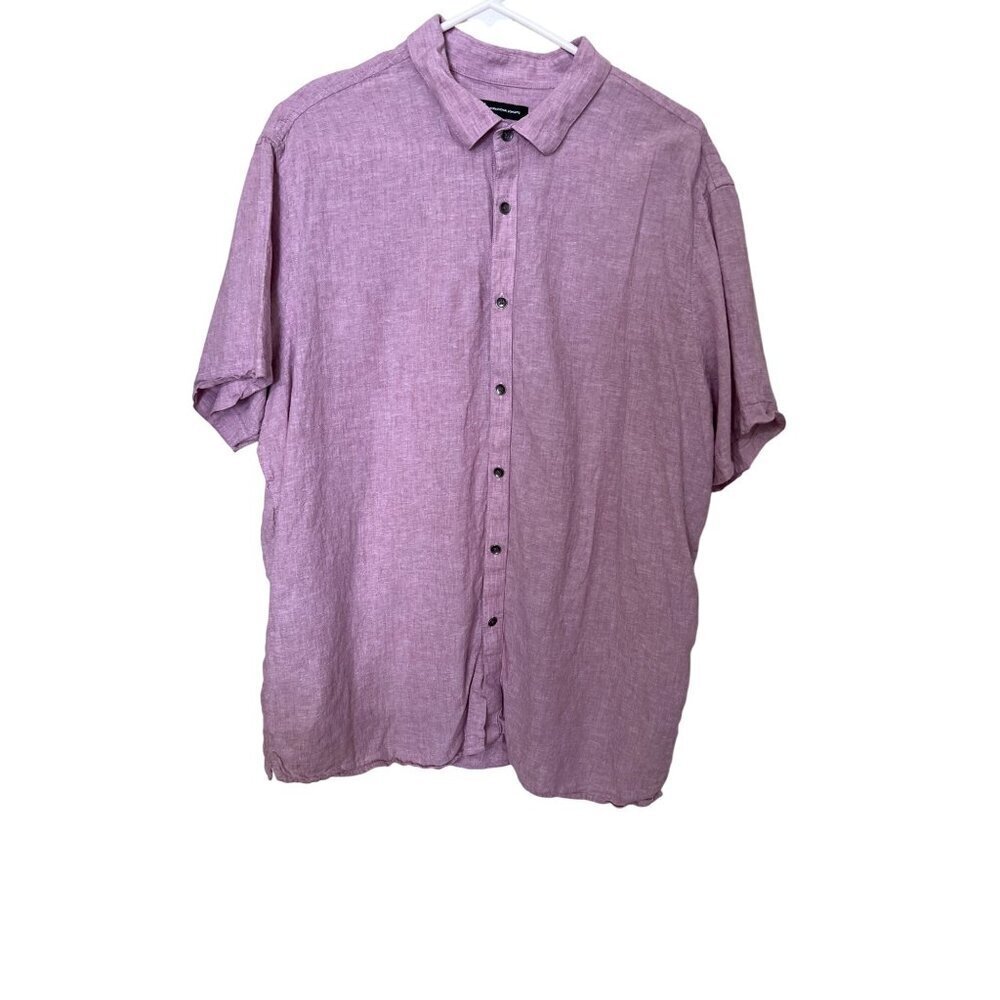 Men's Linen Blend Shirt XL‎ INC International Concepts Button-Down Beachy